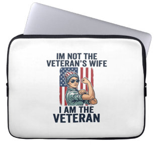 Ik Ben de Veterane Patriottische Vrouwelijke Veter Laptop Sleeve