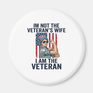 Ik Ben de Veterane Patriottische Vrouwelijke Veter Magneet