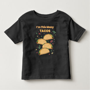 Ik ben de vierde verjaardag van dit Tacos kind Kinder Shirts