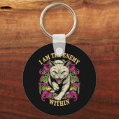 Ik ben de vijand binnen Harris Walz 2024 Sleutelhanger (Voorkant)