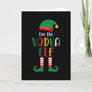 Ik ben de Vodka Elf Bijpassende Kerstmis Kaart