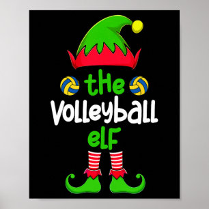 Ik ben de volleybal Elf kerst familie Matching P Poster