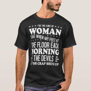 Ik ben de vrouw die als mijn voeten de Fl toeschri T-shirt