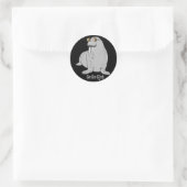Ik ben de Walrus Ronde Sticker (Tas)