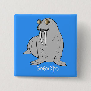 Ik ben de Walrus Vierkante Button 5,1 Cm