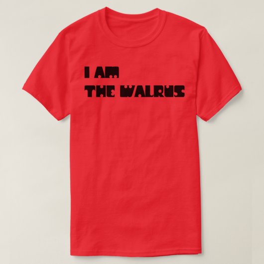Ik ben de Walrus zwart T-shirt (Design voorkant)