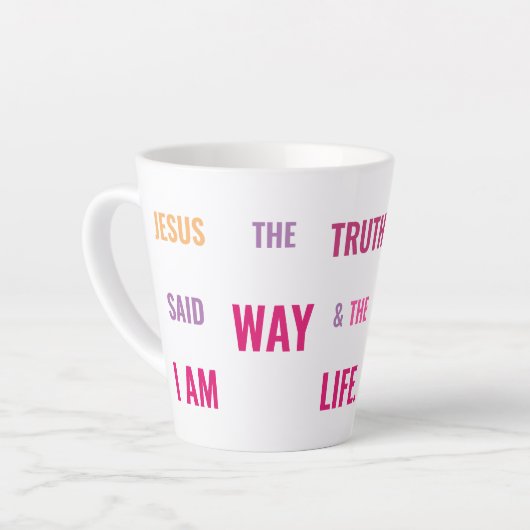 Ik ben de Way Latte Mok in felle kleuren (Linkerhoek)