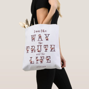 Ik ben de Weg de Waarheid en het Leven Typografie Draagtas