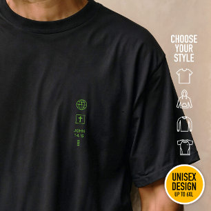 Ik ben de Weg Johannes 14:6 Christelijke Symbolen T-shirt