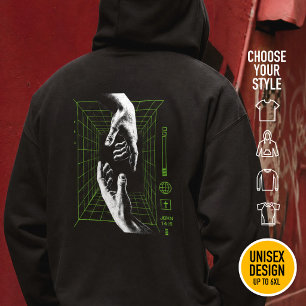 Ik ben de Weg Johannes 14:6 Grid Christelijke Cybe Hoodie