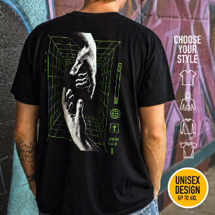 Ik ben de Weg Johannes 14:6 Raster Christelijke Cy T-shirt