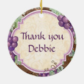 Ik ben de wijnscriptversie keramisch ornament (Achterkant)