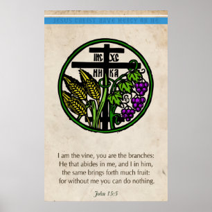 Ik ben de wijnstok poster