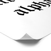 Ik ben de zevende letter van het alfabet. poster (Hoek)