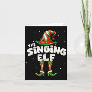 Ik ben de zingende elf familie matching groep kers kaart