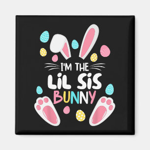 Ik ben de zuster Bunny Lil Sis Matching Family Pas Magneet