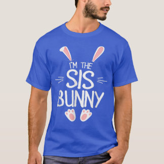 Ik ben de zusterBunny Girls Cute Matching Family E T-shirt
