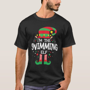 Ik ben de zwemmer Elf Familie Groep die Christm aa T-shirt