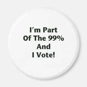 Ik ben deel van de 99% en ik stem! magneet