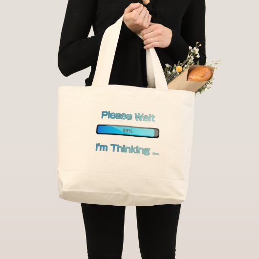 Ik ben den Computerprogrammeur Ontwerp Grote Tote Bag (Voorkant (product))