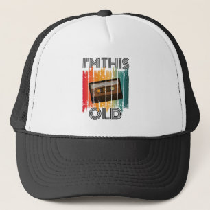 Ik ben deze oude retro klassieke cassetterecorder trucker pet