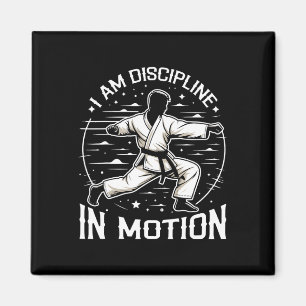 Ik ben discipline in bewegingen vechtsporten karat magneet