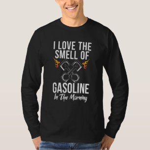 Ik ben dol op benzine in de ochtendreparatie t-shirt