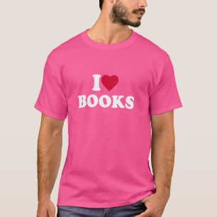Ik ben dol op boeken in hartboeken en lees graag b t-shirt