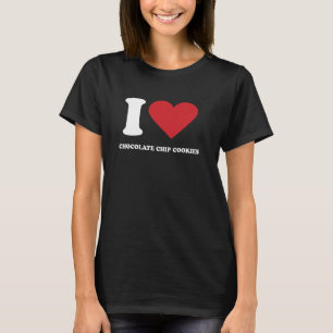Ik ben dol op CHOCOLADE CHIP KOEKJES IN HART CHOCO T-shirt
