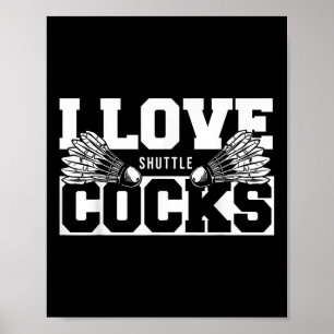 Ik ben dol op de Birdie badmintonspeler van Shuttl Poster