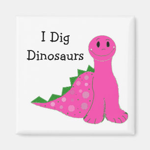 Ik ben dol op dinosauriërs magneet
