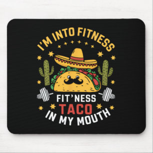 Ik ben dol op fitness taco's Mexicaanse Cinco De M Muismat