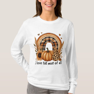 IK BEN DOL OP HERFST, VOORAL REGENBOOGTARWEPOMPOEN T-SHIRT