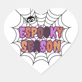 Ik ben dol op het Espooky Season en Halloween Hart Sticker