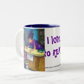 Ik ben dol op het lezen van de Mok voor Boekcontro (Voorkant links)