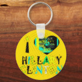 Ik ben dol op Hillary USA Art Print Sleutelhanger (Voorkant)