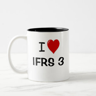 Ik ben dol op IFRS 3 Bedrijfscombinaties Tweekleurige Koffiemok