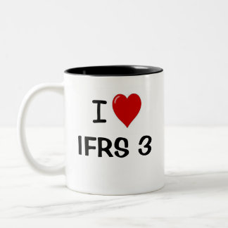 Ik ben dol op IFRS 3 Bedrijfscombinaties Tweekleurige Koffiemok