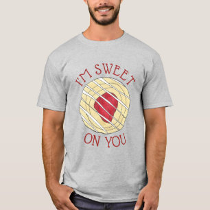 Ik ben dol op je Cherry Danish Pastry Foodie Love T-shirt