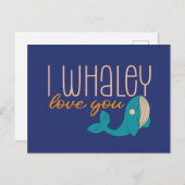 Ik ben dol op je walvis Valentijnsdag Briefkaart (Voorkant / Achterkant)