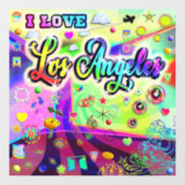 Ik ben dol op Los Angeles Cool Energy Window Cling Raamsticker (Vel)