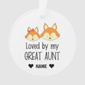 Ik ben dol op mijn tante Fox Ornament (voorkant)