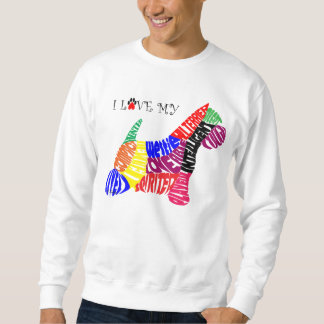 Ik ben dol op mijn witte sweatshirt
