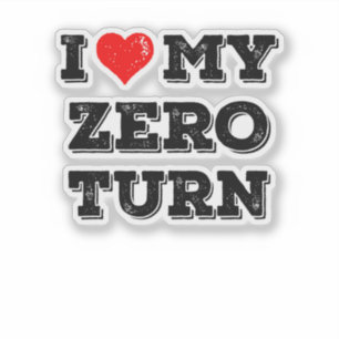 Ik ben dol op mijn Zero Turn Dad cadeau Sticker