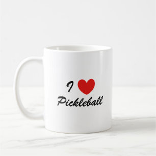 Ik ben dol op Pickleball Sports Typography Coffee Koffiemok