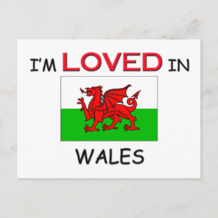 Ik ben dol op WALES Briefkaart