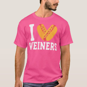 Ik ben dol op Weiners Hotdogs Frankfurter Sausage  T-shirt