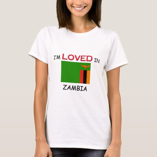 Ik ben dol op ZAMBIA T-shirt (Voorkant)