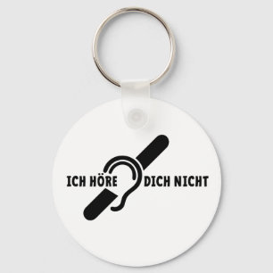 Ik ben doof. Doven, slechthorend. Lip lezen Sleutelhanger