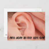 Ik ben doof in mijn linkeroor briefkaart (Voorkant / Achterkant)